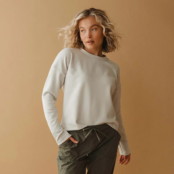 Brighton Pullover, Stone | Albion Fit
