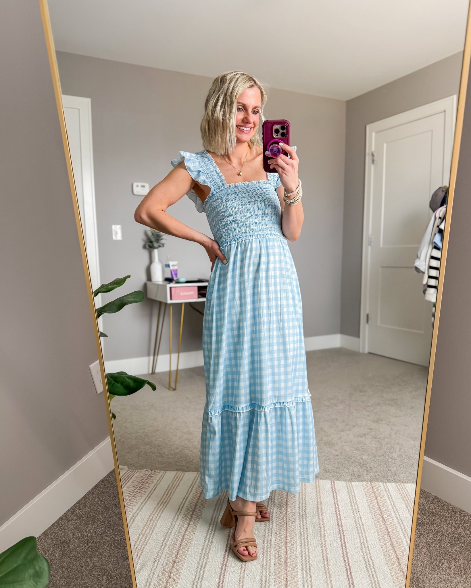 I’m loving this comfortable blue gingham dress for spring! I’m wearing a small! 

#LTKPetite #LTKOver40 #LTKSeasonal