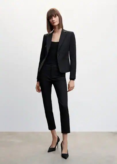 Structured suit blazer black - Woman - 6 - MANGO | MANGO (UK)