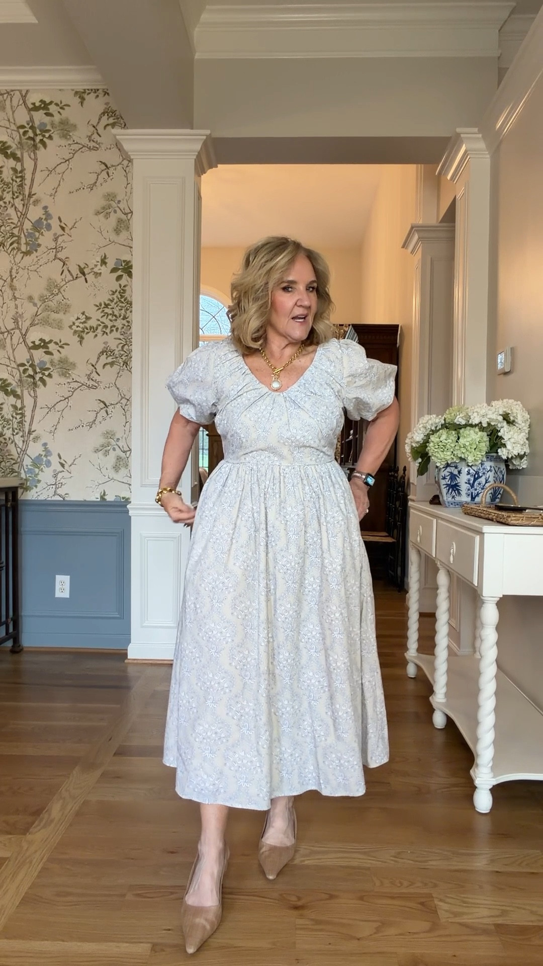 New Belk cotton dress very feminine 
A really subtle floral wearing size medium 
Easter dress spring dresss

#LTKSeasonal #LTKOver40 #LTKSaleAlert