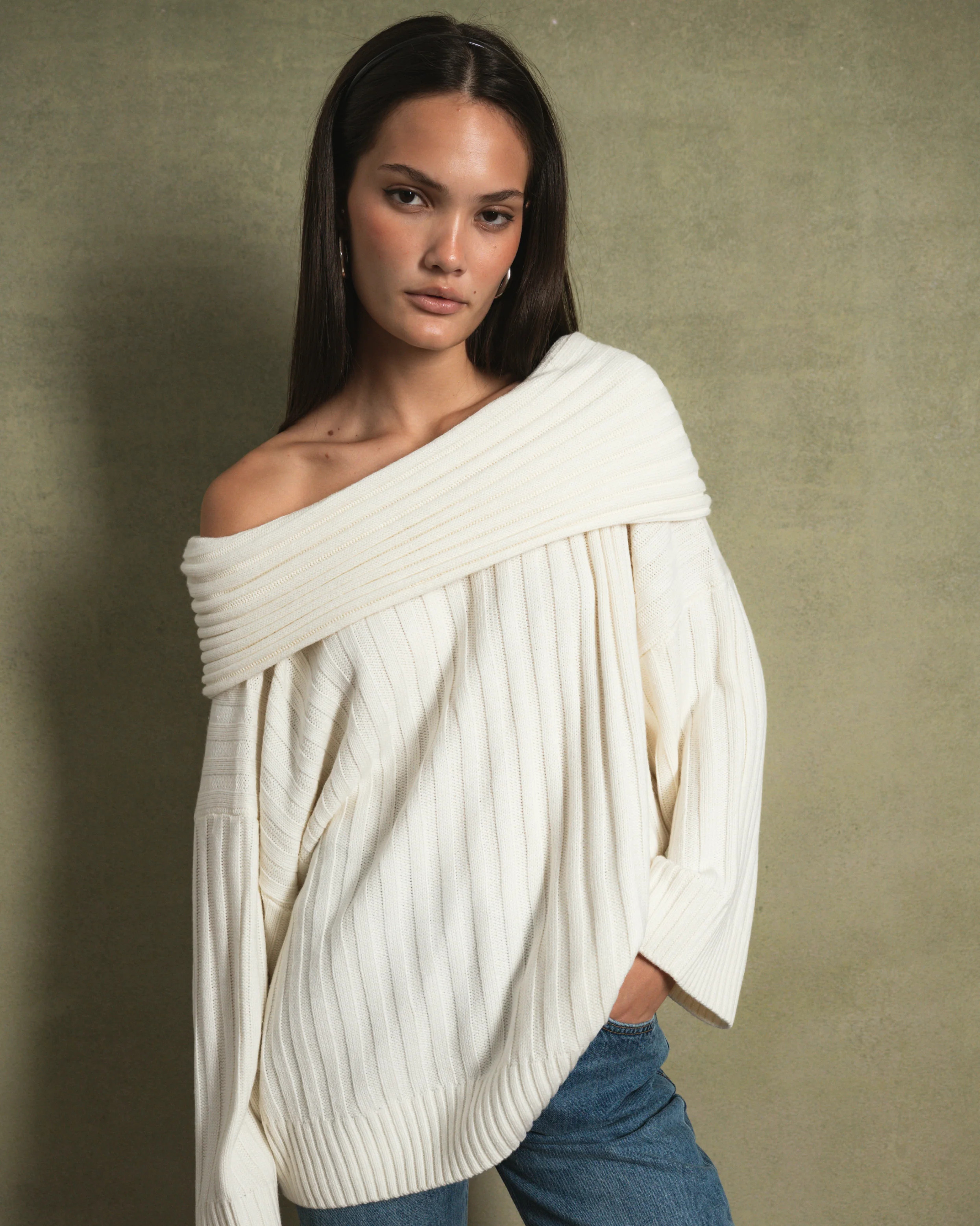Oversized Off Shoulder Sweater | We Wore What