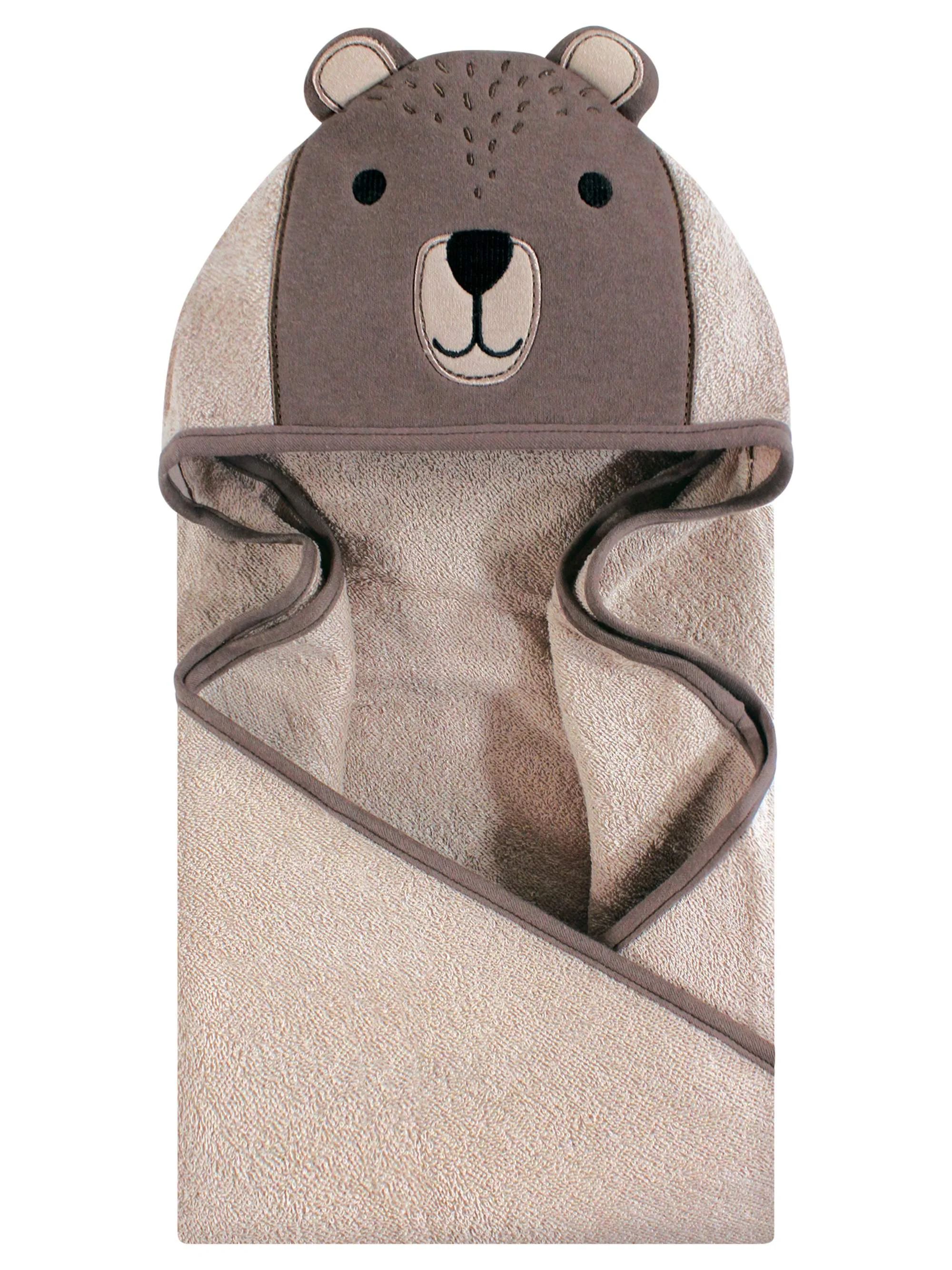 Hudson Baby Boy and Girl Woven Terry Animal Hooded Towel, Modern Bear | Walmart (US)