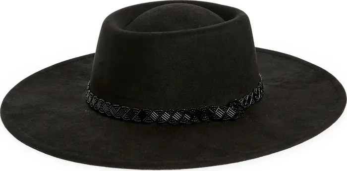 Faux Suede Boater Hat | Nordstrom