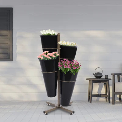Amberlea 4Pcs Metal Flower Display Stand with Buckets | Wayfair North America