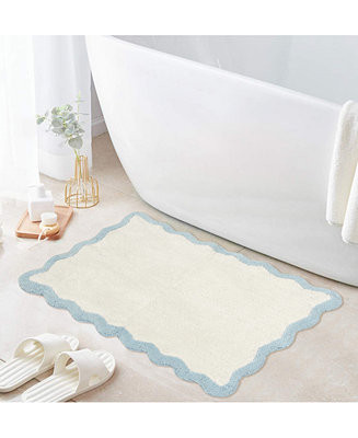 Cotton Contrast-Scallop Bath Rug, 20" x 30" | Macy's Canada