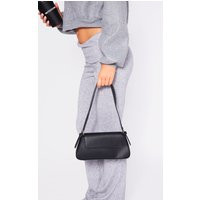 Black Trapeze Simple Shoulder Bag, Black | PrettyLittleThing IE