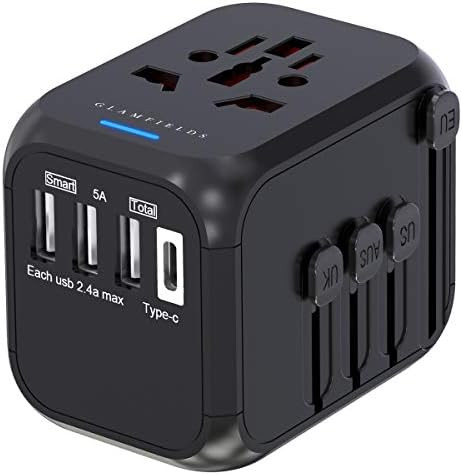 GLAMFIELDS Travel Adapter Worldwide All in one International Power Adapter Fast Wall Charging Cover  | Amazon (US)