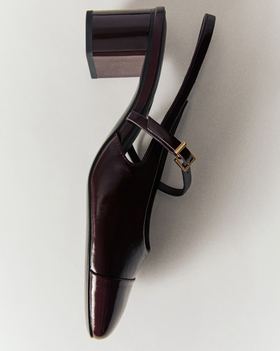 Burgundy block heel sling backs

#LTKSeasonal