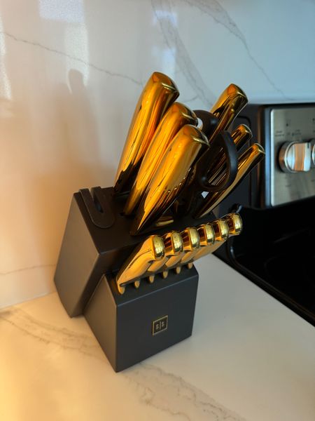Gold and black knife set Amazon sale 

#LTKhome #LTKfindsunder100 #LTKfindsunder50