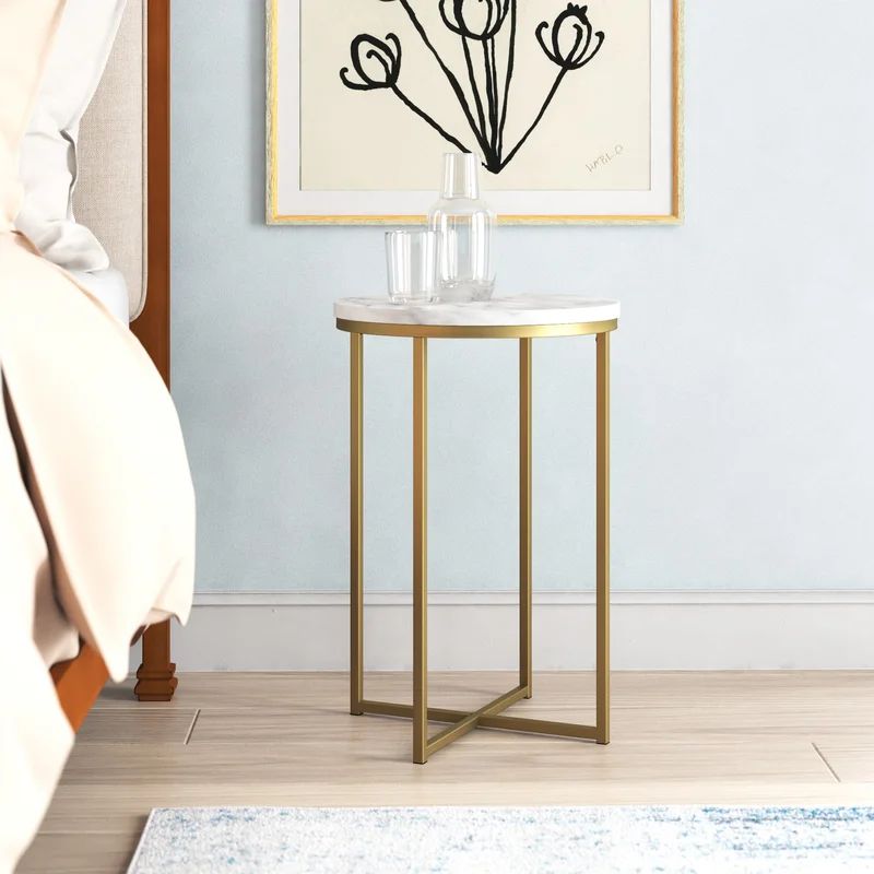 Wasser 24'' Tall Cross Legs End Table | Wayfair North America