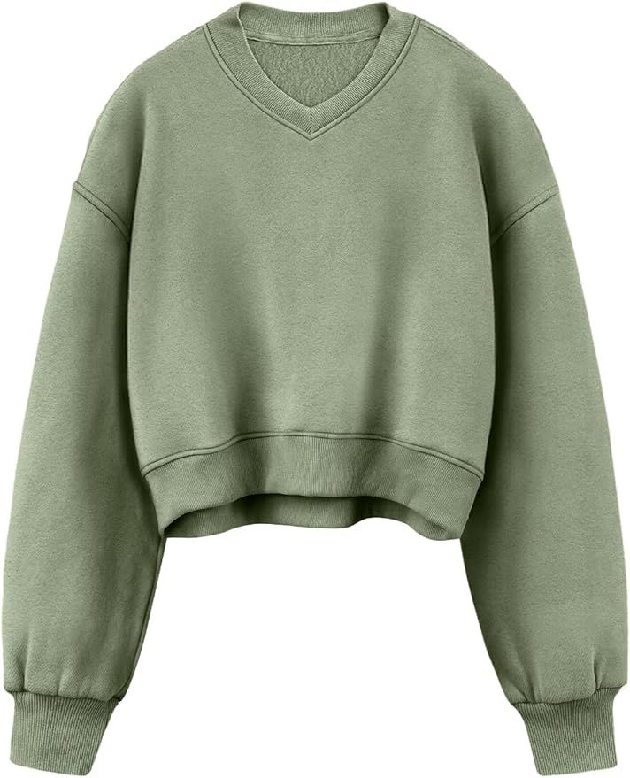 AUTOMET Womens Cropped Sweatshirts Hoodies Long Sleeves Pullover Fleece Crop Tops Fall Fashion Ou... | Amazon (US)