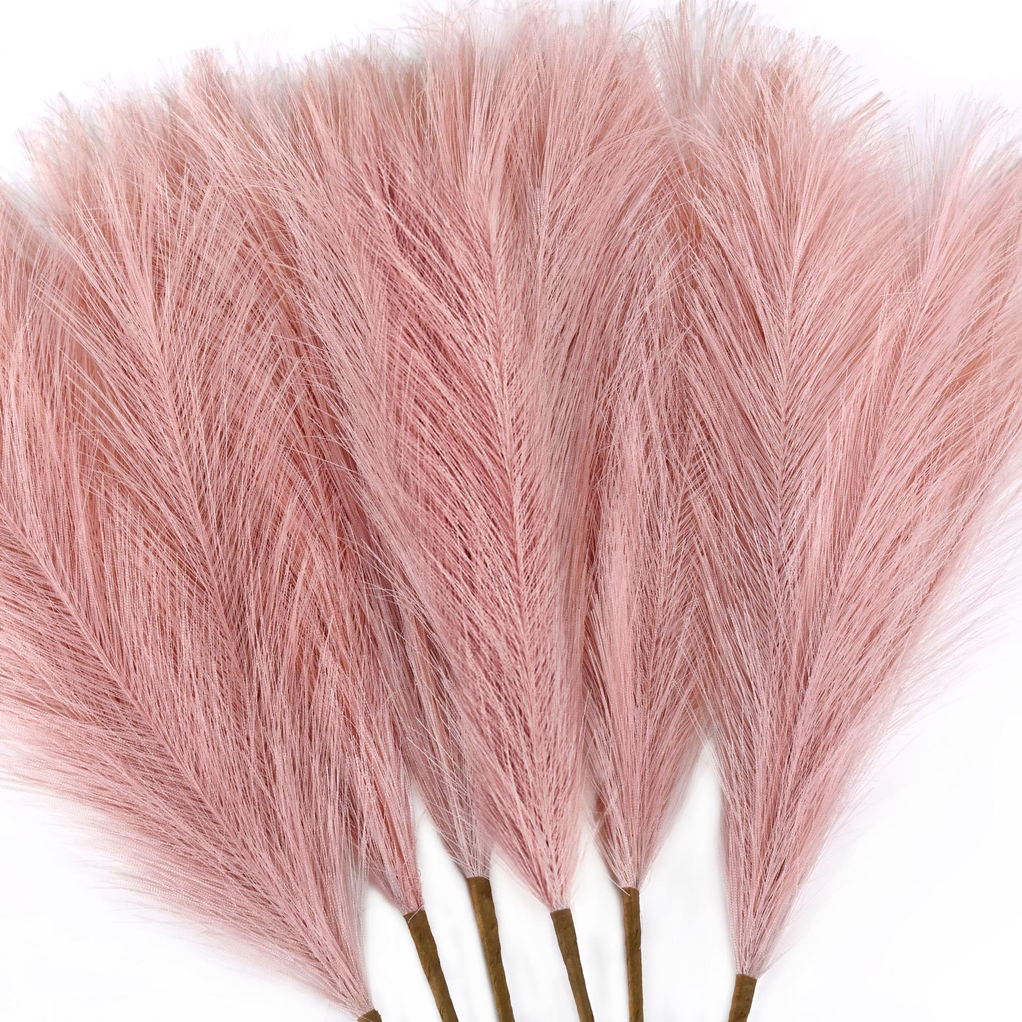 6 PCS Faux Pampas Grass Arrangement - 18"/45cm Artificial Fluffy Pompous Grass Stems for Boho Chi... | Amazon (US)