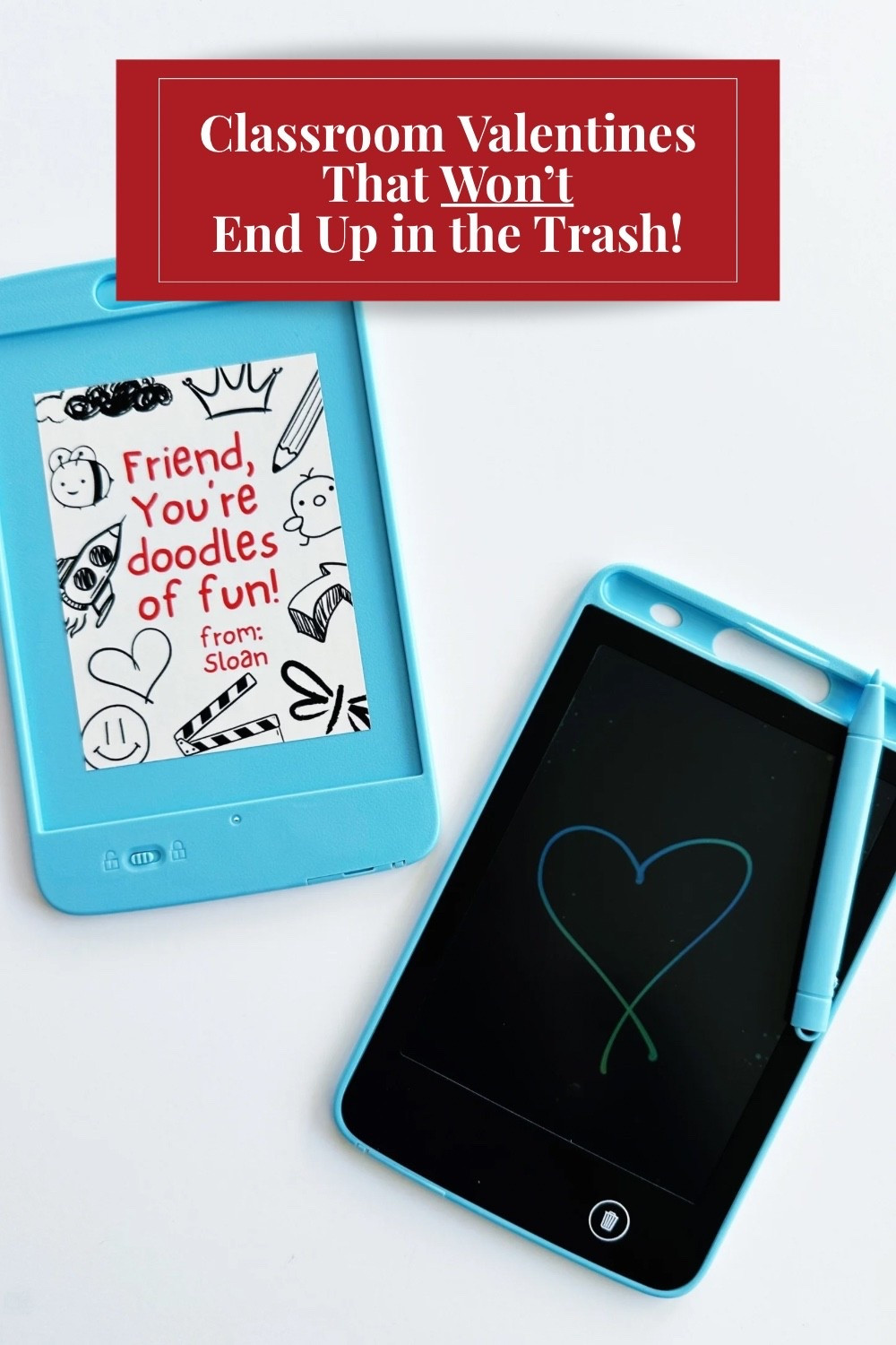 If you’re looking for a fun, unique, and actually usable classroom Valentine, these mini doodle tablets are perfect! I made 3×4 inch stickers in Canva with a playful pun, “Friends, you’re doodles of fun,” and added little doodles my daughter chose to match her class’s vibe. (I linked to where I had them printed so they were ready to stick on each tablet.)

These make such a clever Valentine because:
	•	They’re fun to use: friends can doodle, draw hearts, or write little notes.
	•	They feel more personal than a standard card.
	•	They’re something kids will actually keep and enjoy (not toss in the trash!).

Whether your child loves drawing or just wants to give something a little different, this idea is a sweet and memorable classroom Valentine.

👉 Shop the mini doodle tablets here
👉 Get the printable/customizable stickers printed here

#ClassroomValentines #KidsValentines #ValentinesDayIdeas #FunValentines #CreativeValentines #UniqueClassroomValentines #DIYClassroomValentines #KidsGiftIdeas #ValentinesForSchool #CleverValentines #ValentinesFromKids

#LTKmomlife #LTKSeasonal #LTKKids
