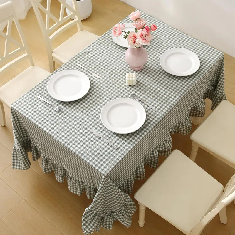 Classic Plaid Ruffled Table Cloth | Wayfair North America