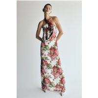 Rosalia Cowl Neck Maxi Dress - Sonia Rose Print I MESHKI I Size XS | MESHKI US