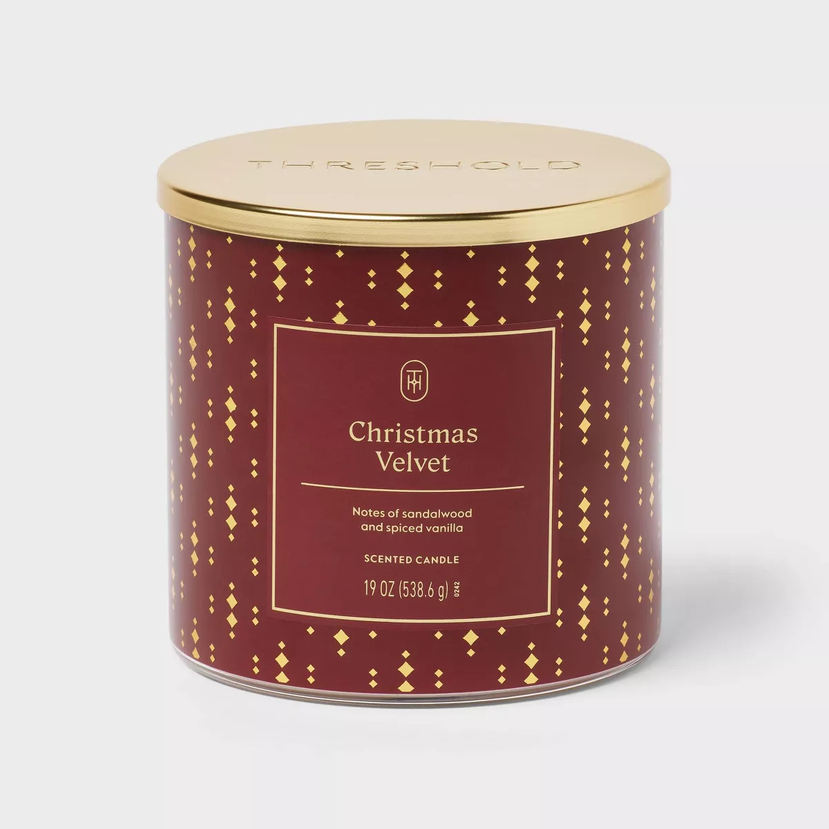 3-Wick Limited Edition Glass Christmas Velvet Jar Candle 19oz - Threshold™ | Target