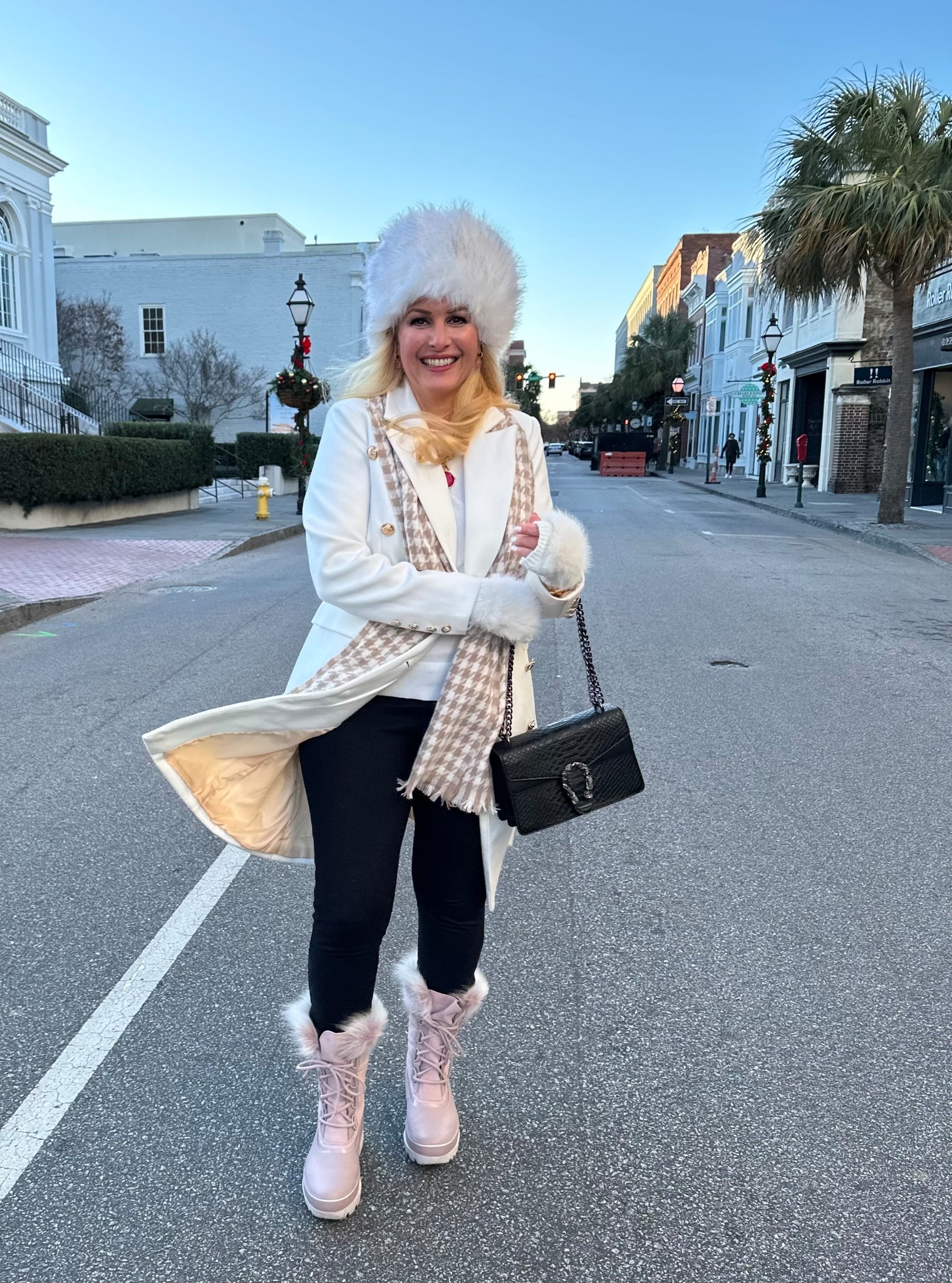 Winter coat outfit 

Wool coat small, Crewneck sweater small, houndstooth scarf, snow boots, faux fur hat & gloves 

This would be a great winter vacation or ski resort outfit too!

#LTKSeasonal #LTKFindsUnder100 #LTKOver40 #LTKWorkwear #LTKSaleAlert #LTKFindsUnder50 #LTKGiftGuide #LTKHoliday #LTKMidsize #LTKTravel #LTKgrwm #LTKootd 