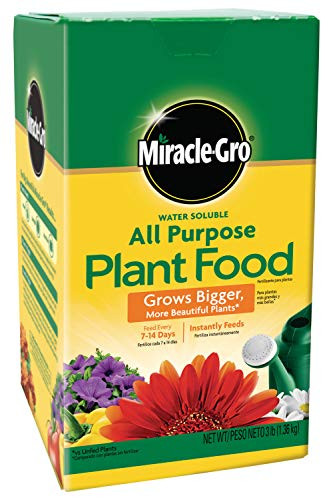 Miracle-Gro Water Soluble All Purpose Plant Food, Fertilizer for Indoor or Outdoor Flowers, Vegetables or Trees, 3 lbs. | Amazon (US)