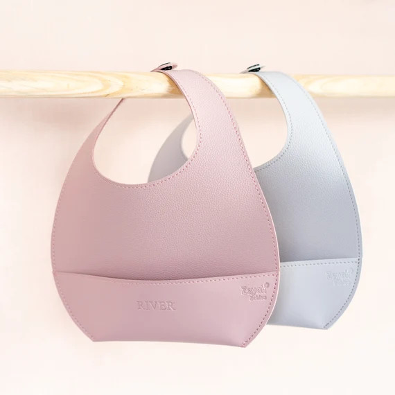 Personalised Vegan Leather Bibs Personalised Baby Gift - Etsy | Etsy (US)