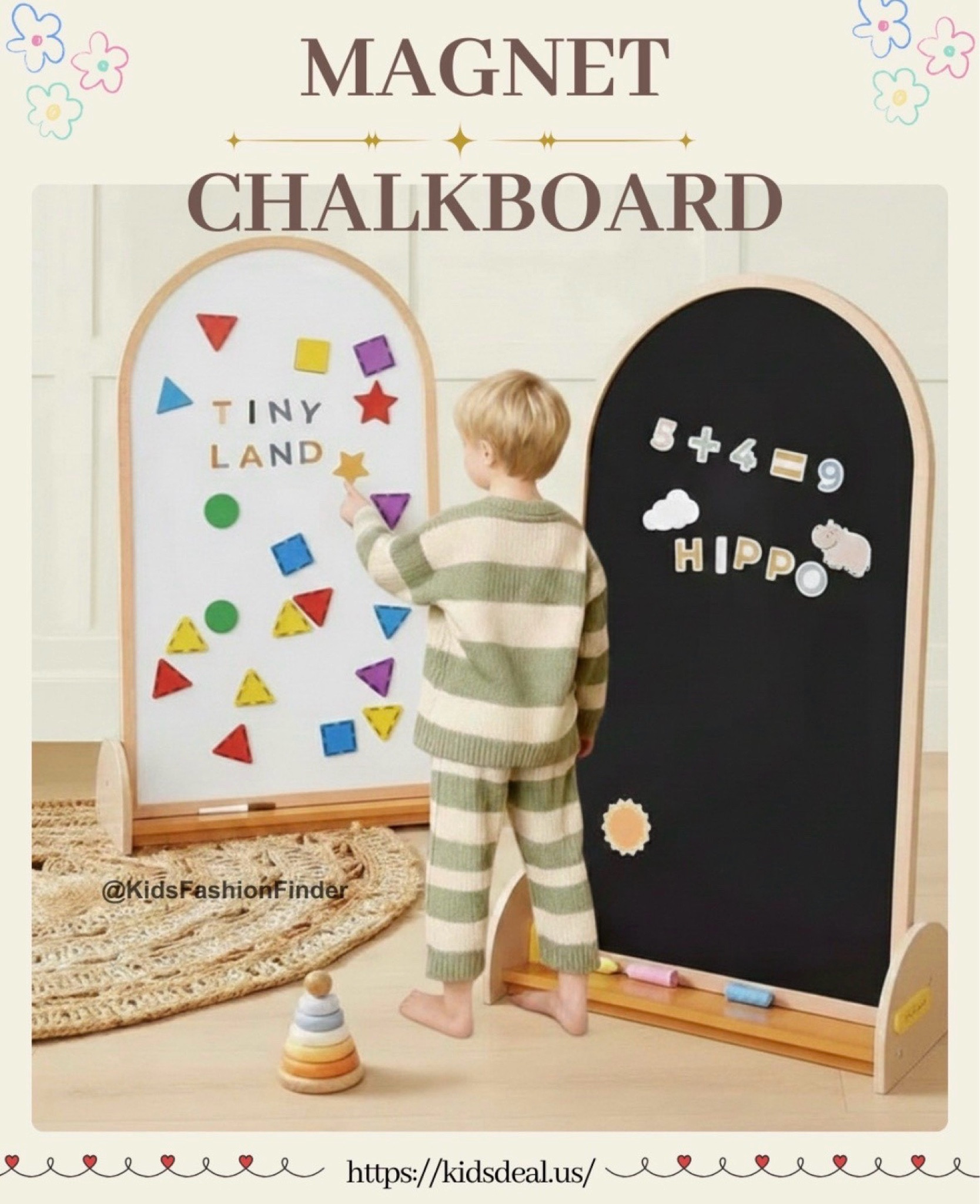 Creative time just got a major upgrade ✨🎨

This magnetic double-sided easel has a chalkboard + whiteboard in one. 

It's the perfect size! Strong magnetic hold and kids love it .

Perfect for daily drawing, writing, and learning play.

A Montessori-style must-have that grows with your child 💫



#KidsEasel #MontessoriPlay
#CreativeKids #ToddlerActivities
#PlayroomInspo #MagneticBoard
#LearningThroughPlay 🧠✨

 

 

#LTKKids #LTKHome #LTKSaleAlert
