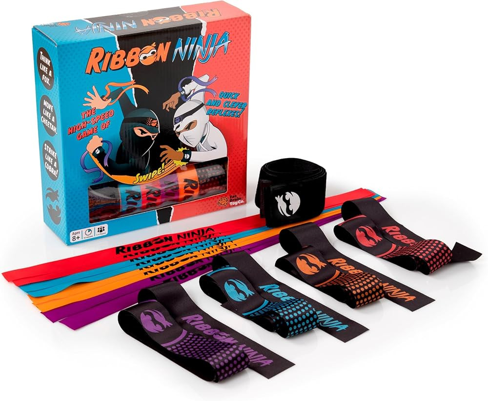 Fat Brain Toys Ribbon Ninja - Active, Ribbon-Snatching Party Game, Kids & Teens | Amazon (US)