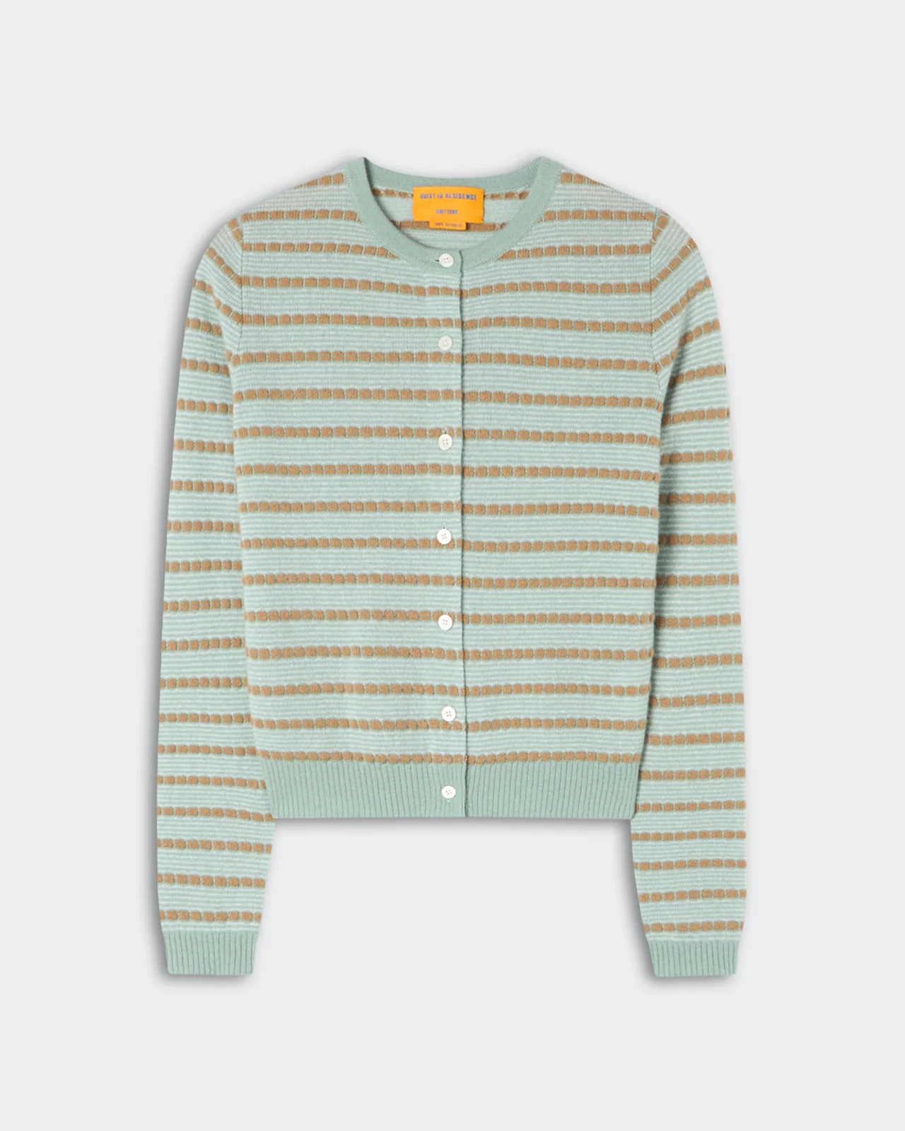Pebble Stripe Jane Cardigan - Sage Brush Combo | Guest In Residence