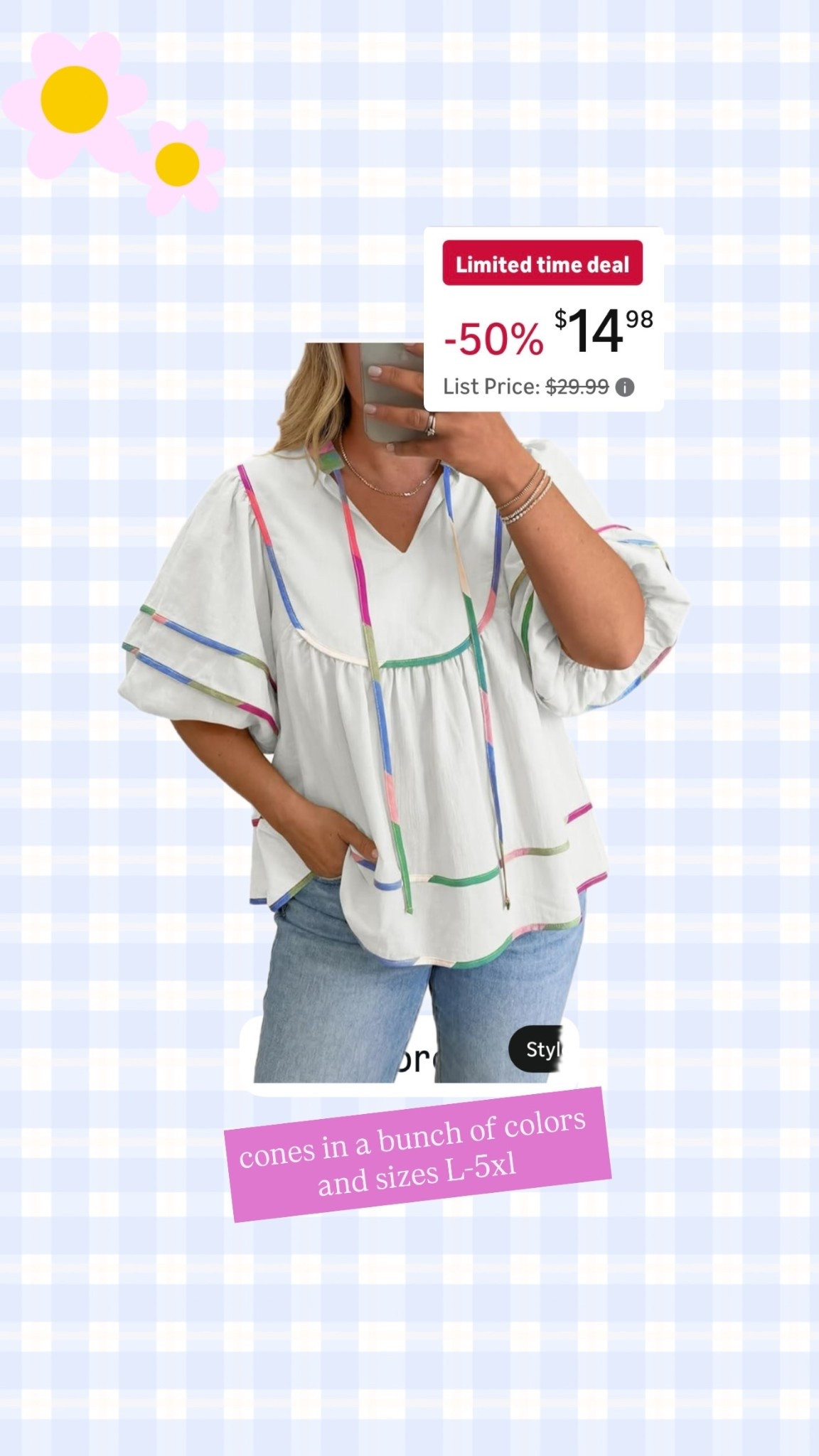 Comes in a bunch of colors and sizes L-5xl!!! 

 #LTKootd #LTKSaleAlert #LTKPlusSize