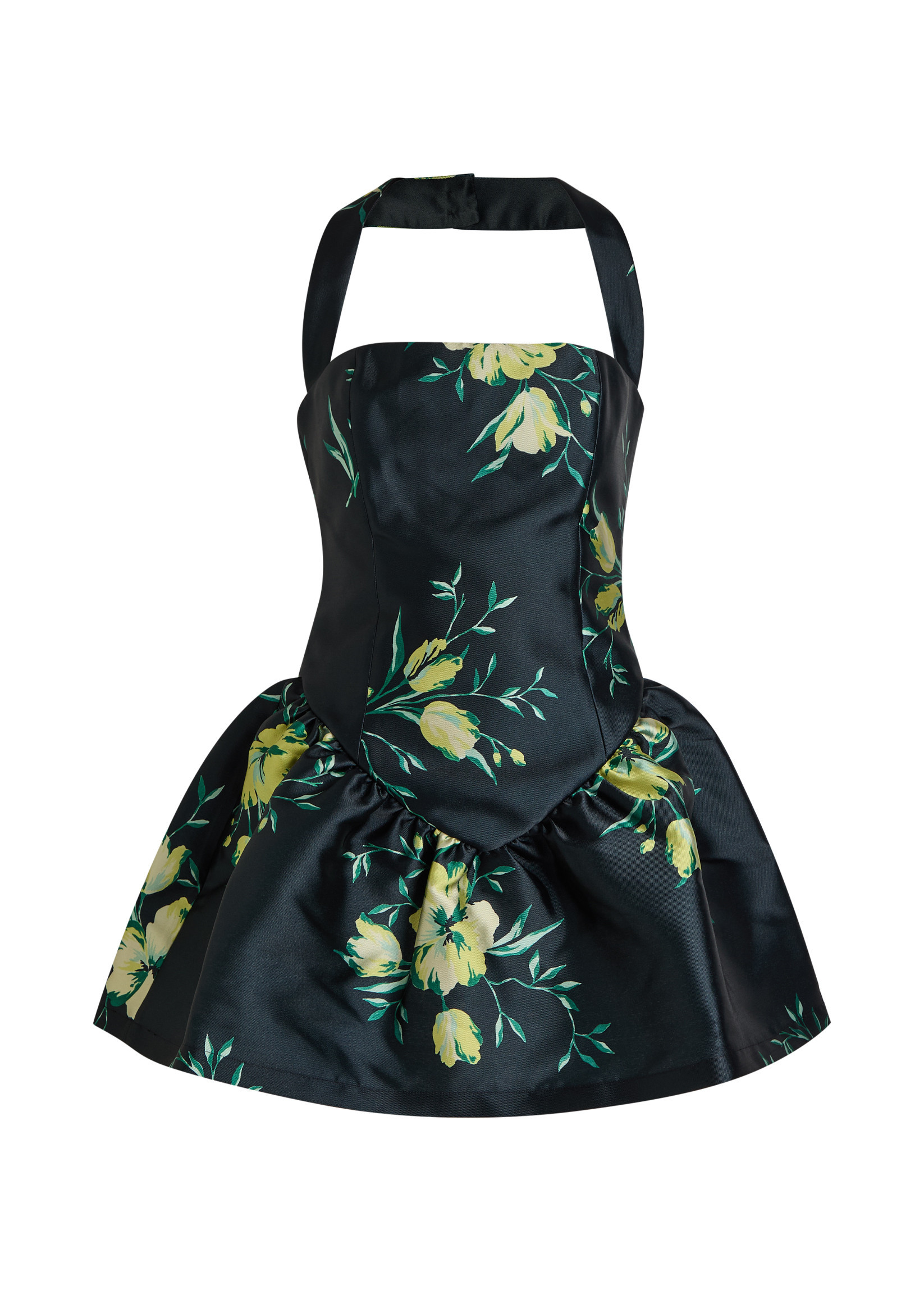SD AURA HALTER PUFF MINI DRESS_37614_BKOT | Harvey Nichols