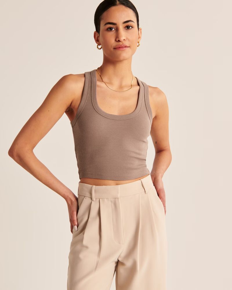 Essential Scoopneck Tank | Abercrombie & Fitch (US)