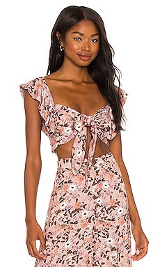 Maaji Ditsy Heaven Crop Top in Pink from Revolve.com | Revolve Clothing (Global)