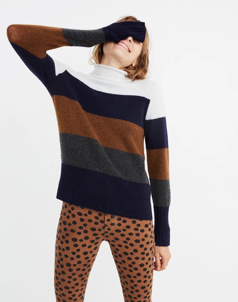 Inland Striped Turtleneck Sweater in Coziest Yarn | Madewell