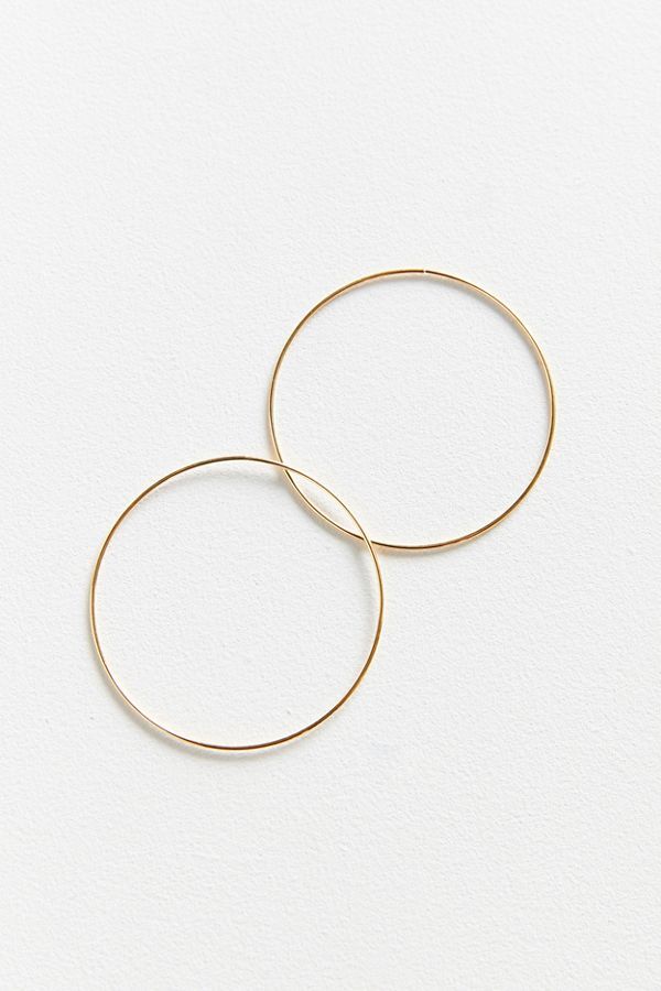 18k Gold + Sterling Silver Plated Basic Hoop Earring | Urban Outfitters (US and RoW)
