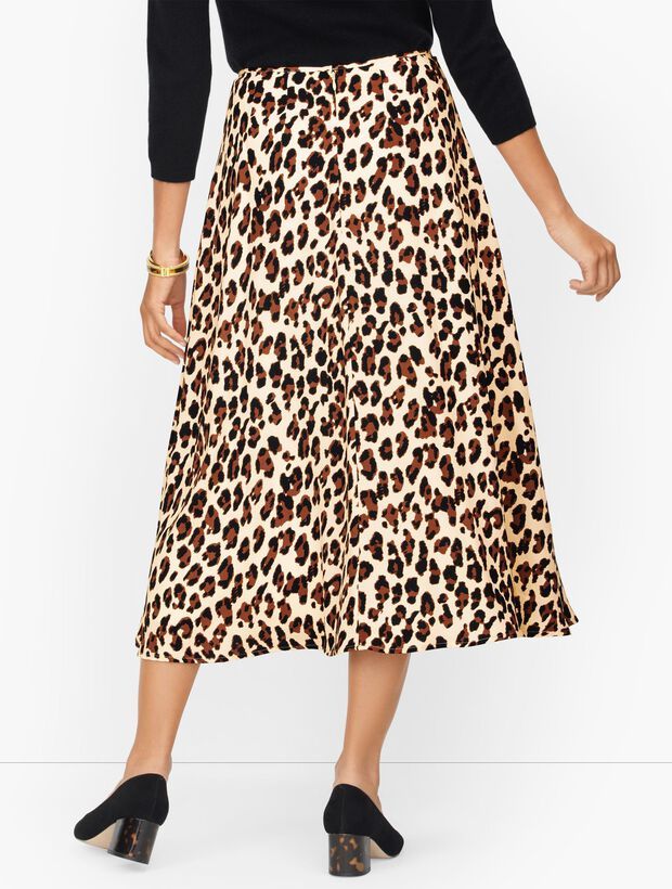 Midi Skirt - Leopard Print | Talbots