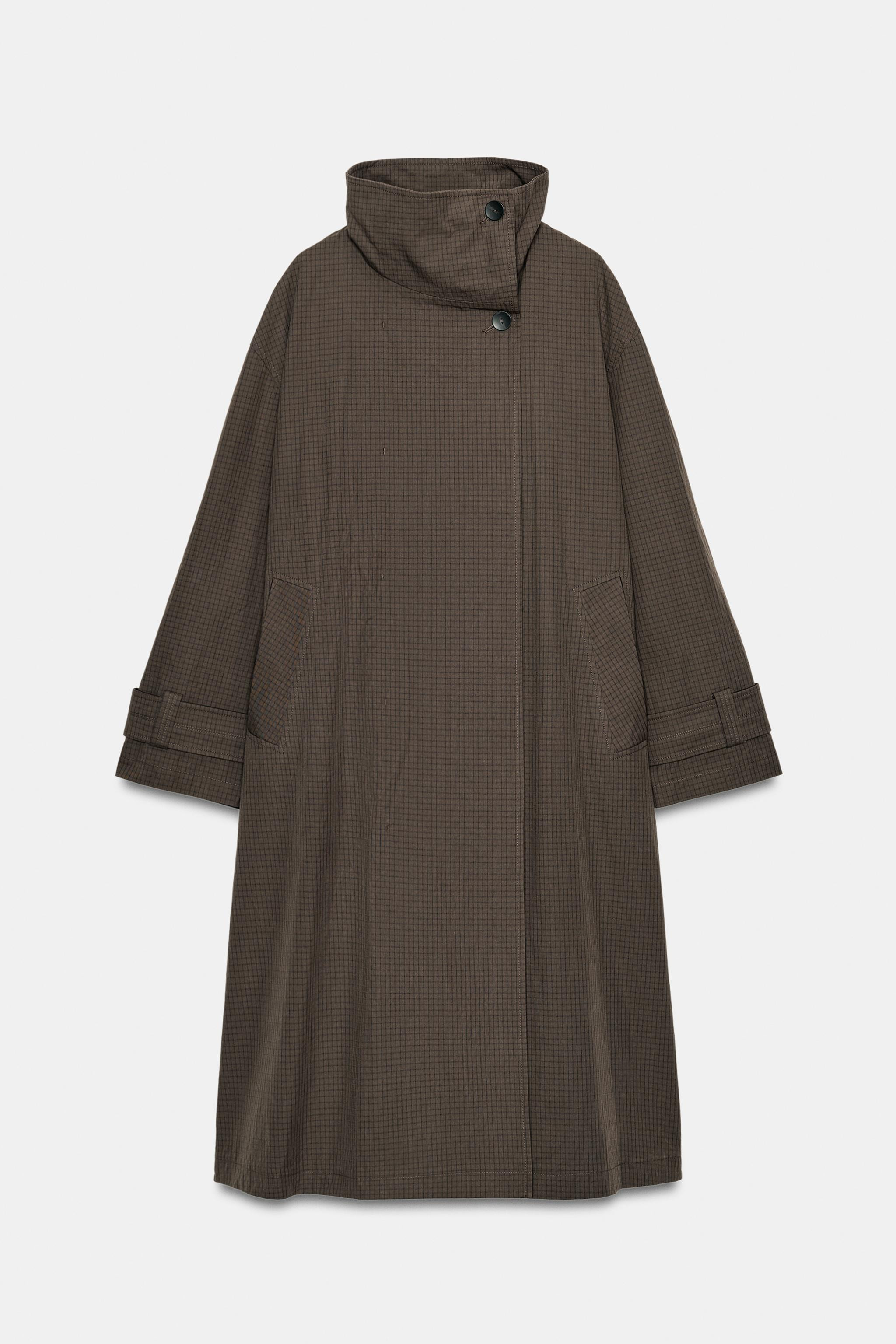 ZW COLLECTION OVERSIZE CHECK TRENCH COAT | Zara AU