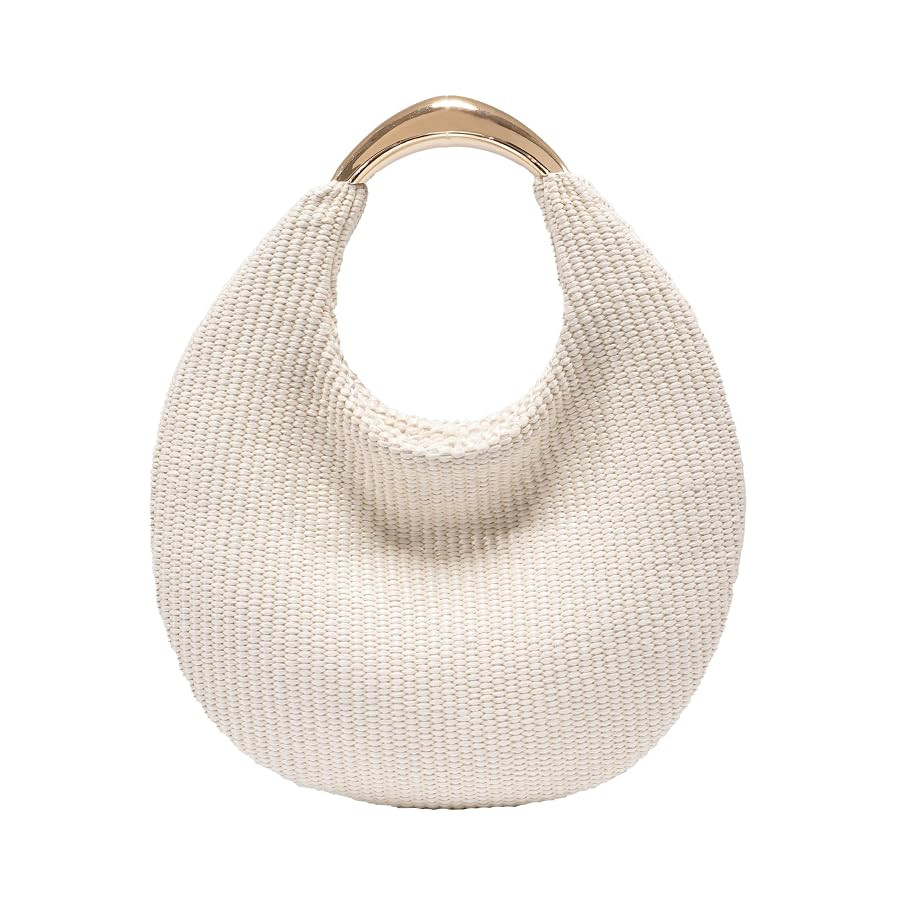Straw Bag for Women Crescent Bag, Boho Chic Summer Beach Braided Tote Purse Lightweight & Stylish... | Amazon (US)