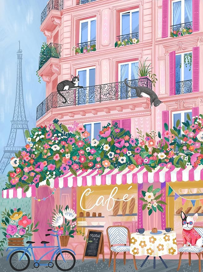 Ceaco - Paris Café - 300 Oversized Piece Jigsaw Puzzle | Amazon (US)