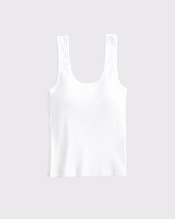 Women's Bra-Free Rib Scoopneck Tank | Women's Tops | Abercrombie.com | Abercrombie & Fitch (US)