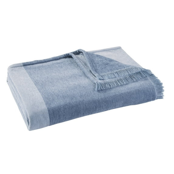 Better Homes & Gardens Woven Chenille Colorblock Throw Blanket, Blue Silver ,Oversize Throw | Walmart (US)