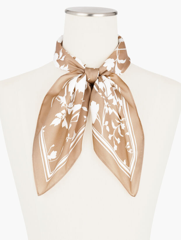 Silhouette Blooms Square Scarf | Talbots