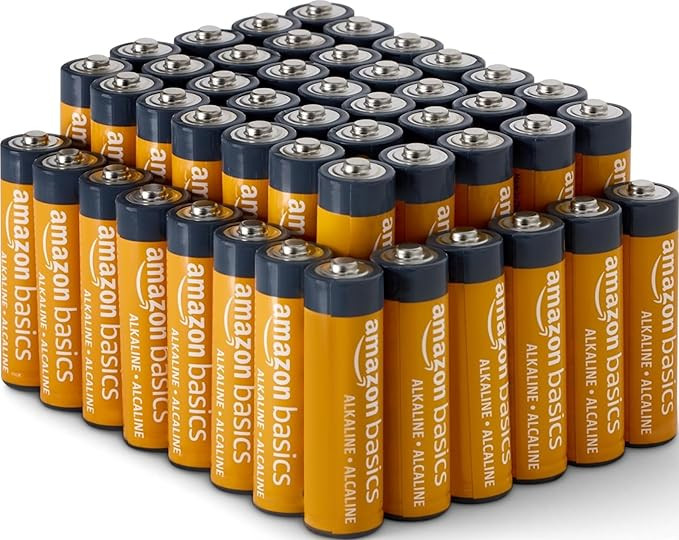 Amazon Basics 48-Pack AA Alkaline High-Performance Batteries, 1.5 Volt, 10-Year Shelf Life, Long-... | Amazon (US)