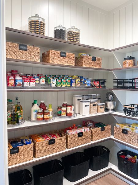 A little organization can make a BIG difference. With the right products, you will be shocked at how different your pantry can look! For this project we implemented air-tight containers, can risers, a variety of baskets, and turntables. These are the building blocks of any beautifully organized pantry. 

#LTKhome #LTKfamily