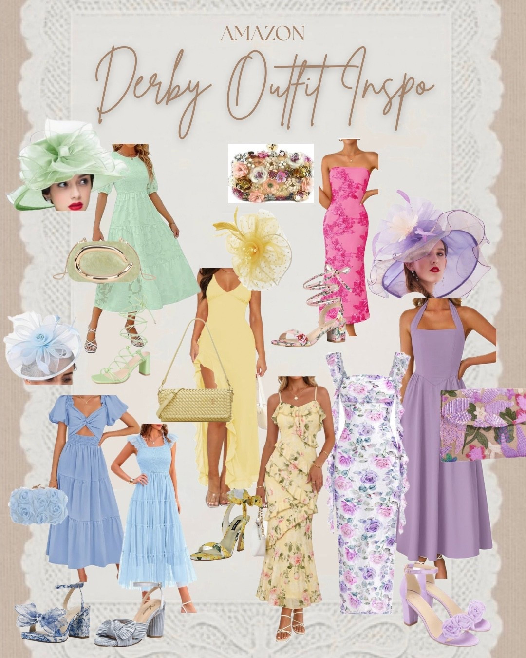 Off to the races! 🐎✨

Whether you’re heading to Churchill Downs or hosting a garden party at home, I’ve rounded up the dreamiest Kentucky Derby looks all from Amazon. From pastel ruffles to the must-have fascinators, these outfits are a total home stretch. 🥂👗

Which color palette are you betting on? 
💚 Minty Fresh
💗 Pretty in Pink
💛 Mellow Yellow
💜 Lovely Lavender
💙 Something Blue

#LTKootd #LTKdayinmylife #LTKgrwm