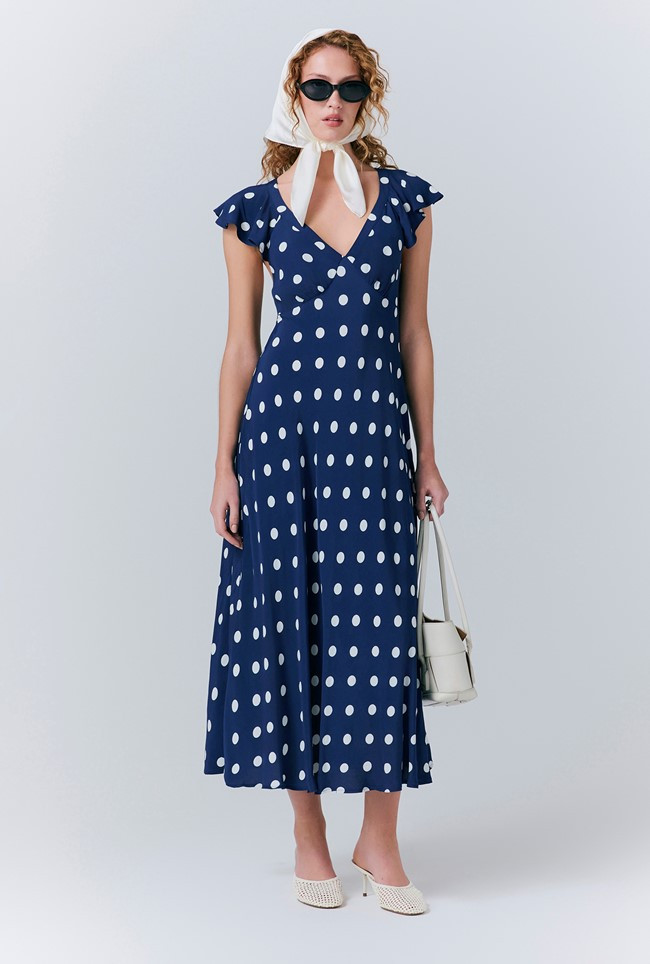 Maya Crepe Polka Dot Slip Dress | Ghost