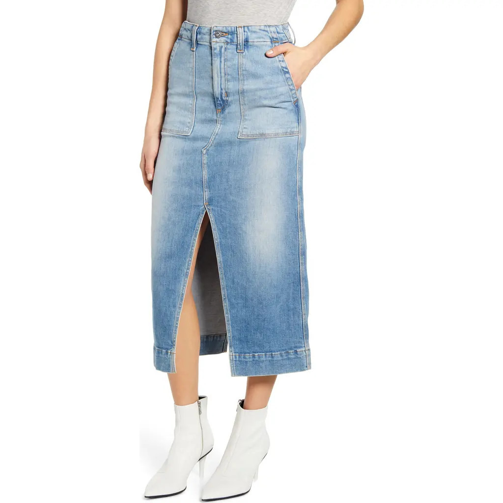 AG The Lana Denim Midi Skirt in 23 Years Reclai at Nordstrom Rack, Size 26 | Nordstrom Rack