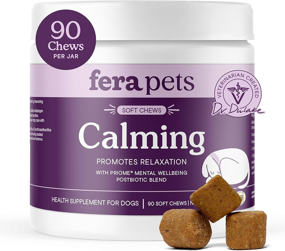 Fera Pets Dog Calming Chews - Helps Manage Everyday Stress & Separation - Promotes Relaxation - A... | Amazon (US)