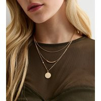 Gold-Tone Triple Layered Necklace New Look | New Look (UK)