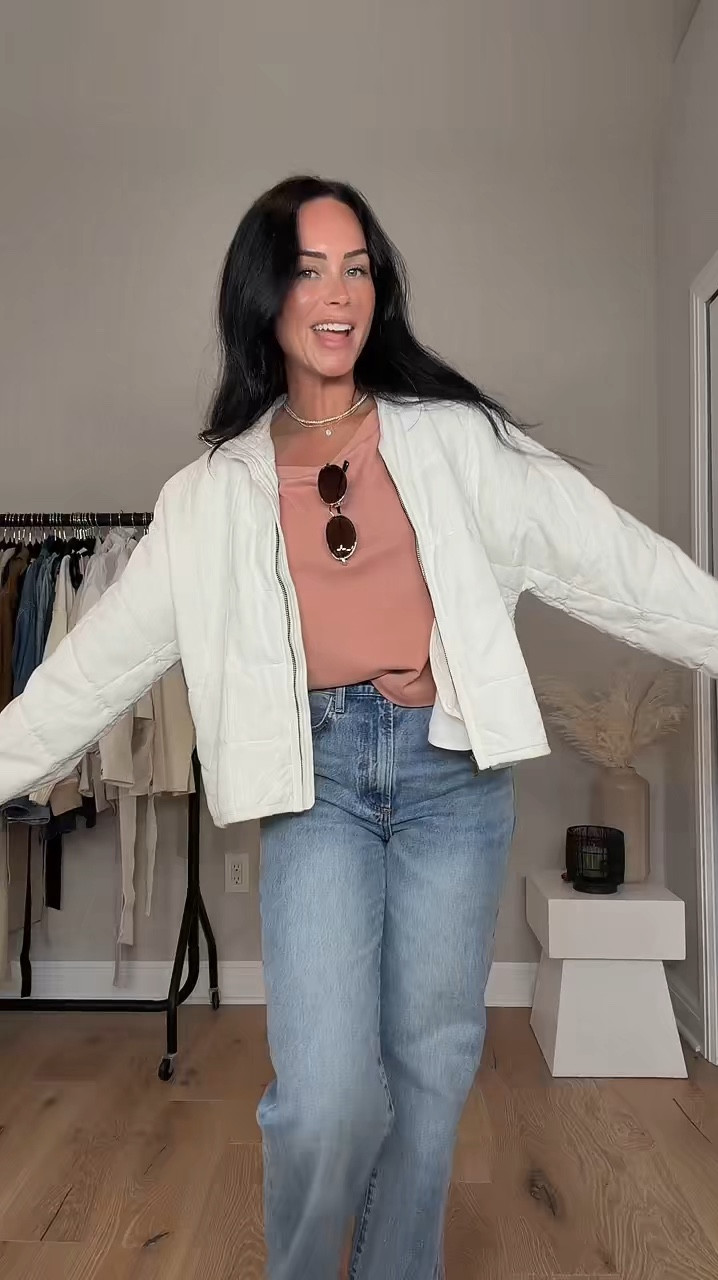 The perfect casual outfit  🩷 I will have my outfit details on my LTK. 

My sizing 5’7, 145lbs, 32dd
I’m wearing size small tee & jacket, 27 tall jeans 

@Aritzia casual chic, effortless style, everyday outfit, off-duty look, relaxed fit, minimal style, neutral aesthetic, laid-back luxe, light layers, spring layers, transitional outfit, layering essentials, spring basics, breathable fabrics, soft layers, easy layering, basic tank, linen pants, lightweight jacket, denim layer, bandana styling, capsule wardrobe, closet staples, elevated basics, clean girl aesthetic, timeless style, neutral tones, soft neutrals, chic and simple, polished casual, effortless chic, ootd inspo, outfit ideas, spring outfit inspo, what to wear, daily outfit, style inspo