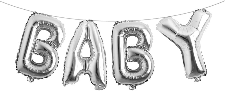 RUIANSI 16 Inch Baby Letter Balloons Multicolor Foil Balloons BABY Balloons, 4 Pcs Foil Aluminum ... | Amazon (US)