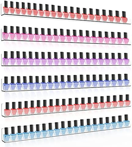 Sezanrpt Nail Polish Rack for Wall, Clear Nail Polish Organizer Wall Mounted, 24 Inches Acrylic N... | Amazon (US)