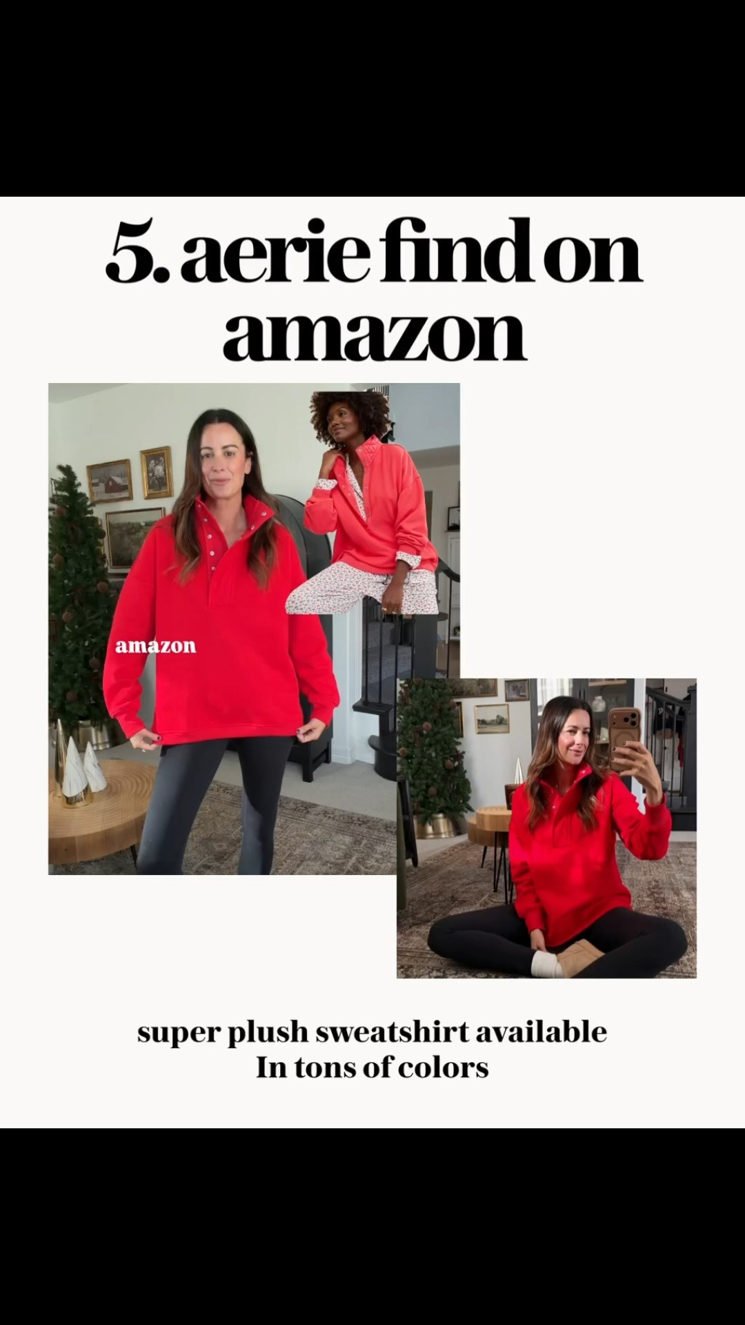 My 5th most popular Amazon find of 2025 is this Aerie look alike pullover! On sale today, 20% off! 

#LTKootd #LTKTall #LTKFindsUnder50
